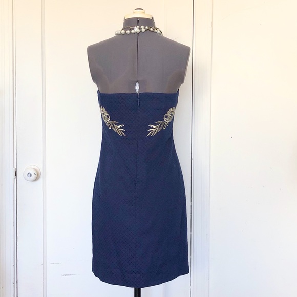 NWT Lilly Pulitzer “Demi” Ornate Embroidered Navy Dress size 0 - Picture 5 of 8